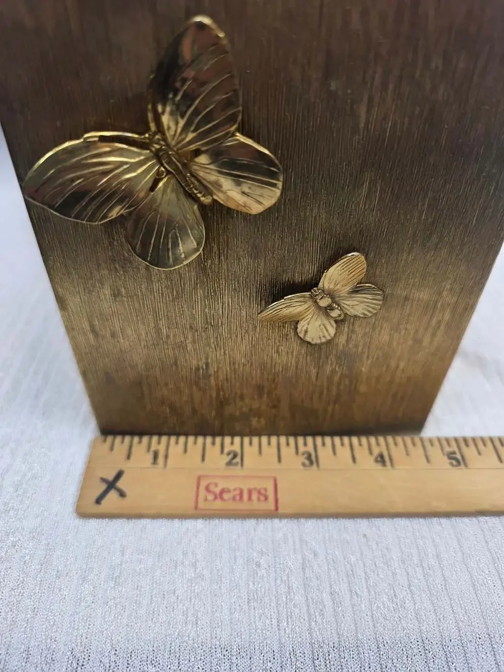 Vintage Stylebuilt Hollywood Regency Gold Plated Butterfly Tissue cover